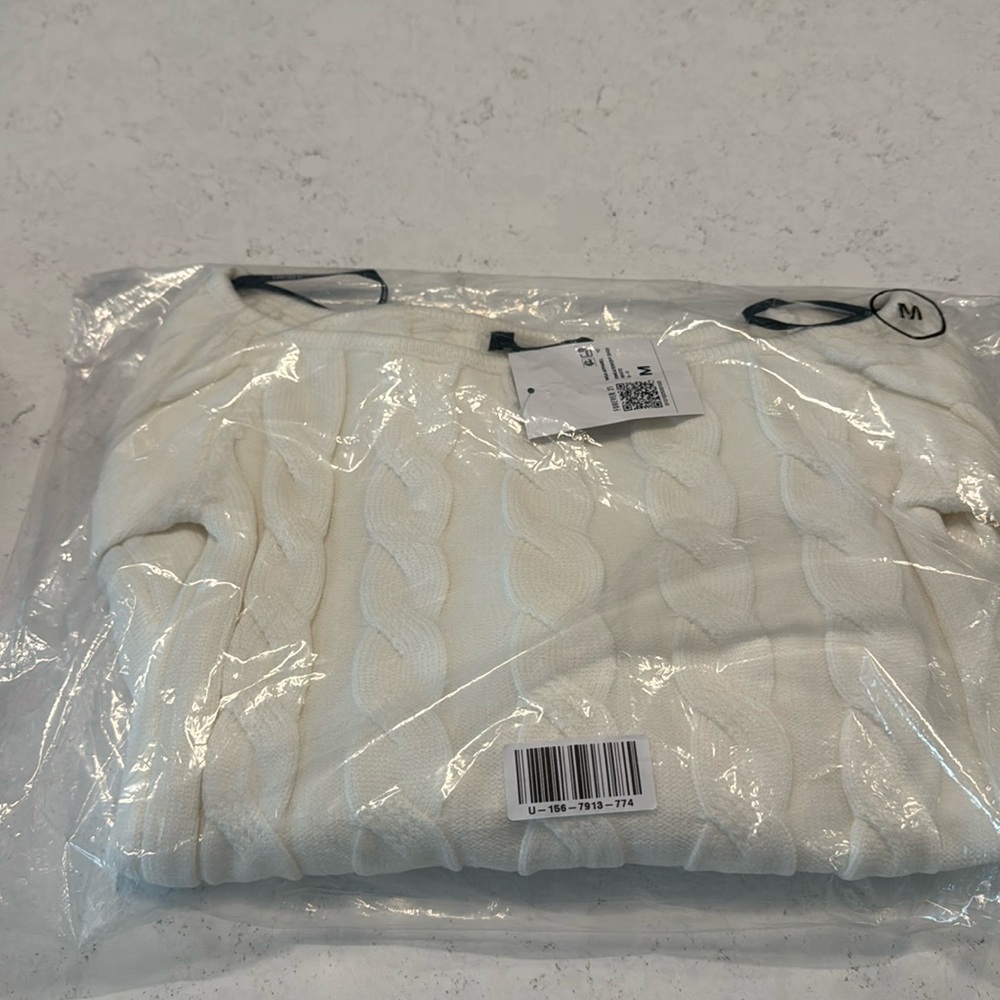 Forever 21 sweater off the shoulder White